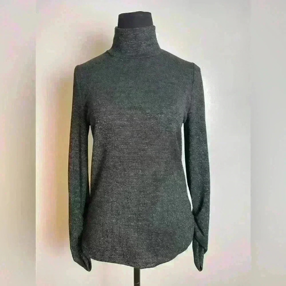 Evereve Mock Neck Sparkly Sweater M - Picture 1 of 9